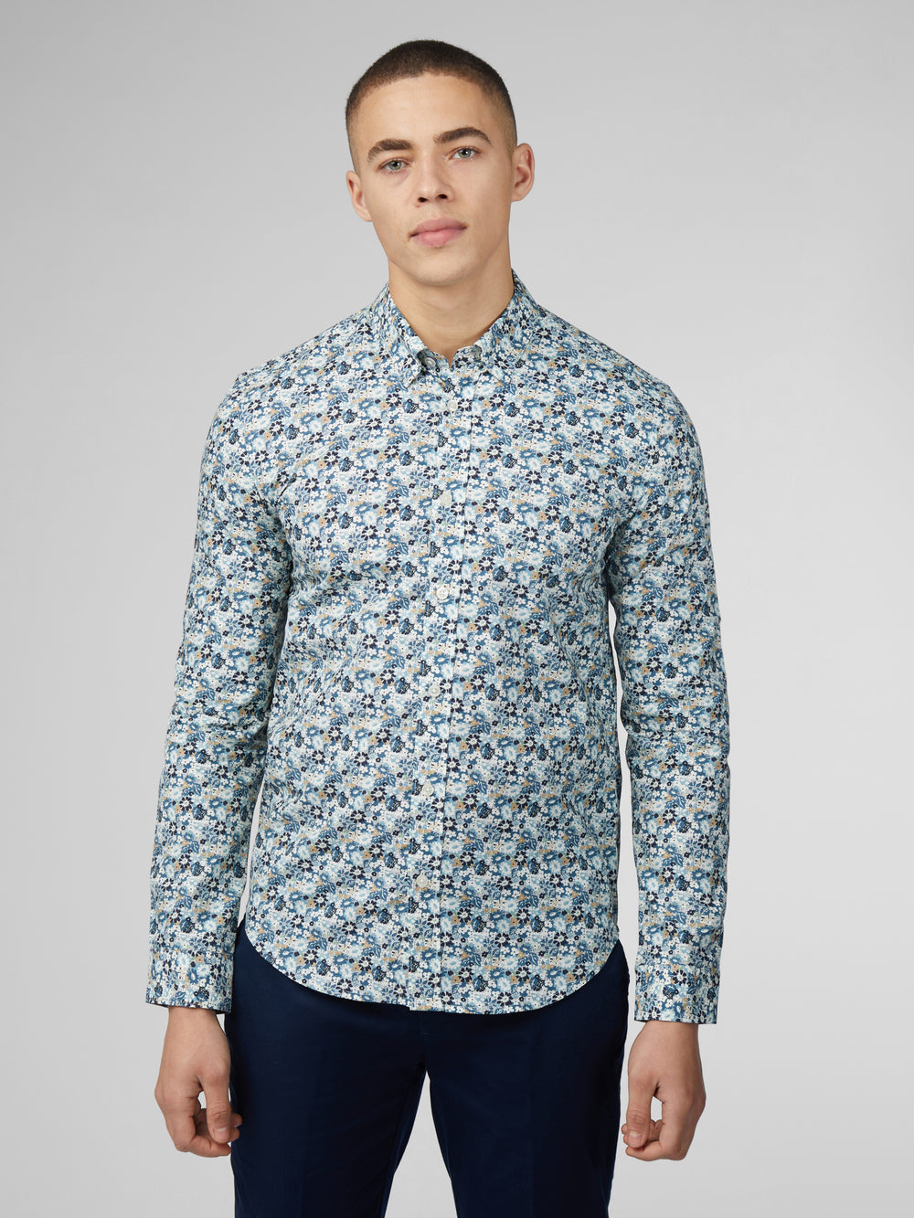 Chemises Ben Sherman Signature Multicolor Floral Bleu | UEF-88882370